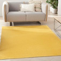 Nourison Essentials Indooroutdoor Yellow 5 X 7 Area Rug Easy Cleaning Non Shedding Bed Room Living Room Dining Room Bac