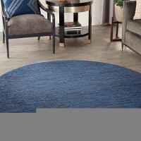 Nourison Essentials Indooroutdoor Midnight Blue 6 X Round Area Rug Easy Cleaning Non Shedding Bed Room Living Room Dining