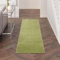 Nourison Essentials Indooroutdoor Green 2 X 6 Area Rug Easy Cleaning Non Shedding Bed Room Living Room Dining Room Back