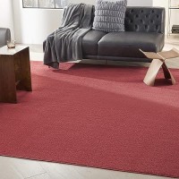 Nourison Essentials Indooroutdoor Brick Red 9 X Square Area Rug Easy Cleaning Non Shedding Bed Room Living Room Dining Ro