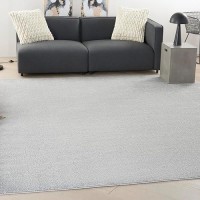 Nourison Essentials Indooroutdoor Silver Grey 9 X Square Area Rug Easy Cleaning Non Shedding Bed Room Living Room Dining