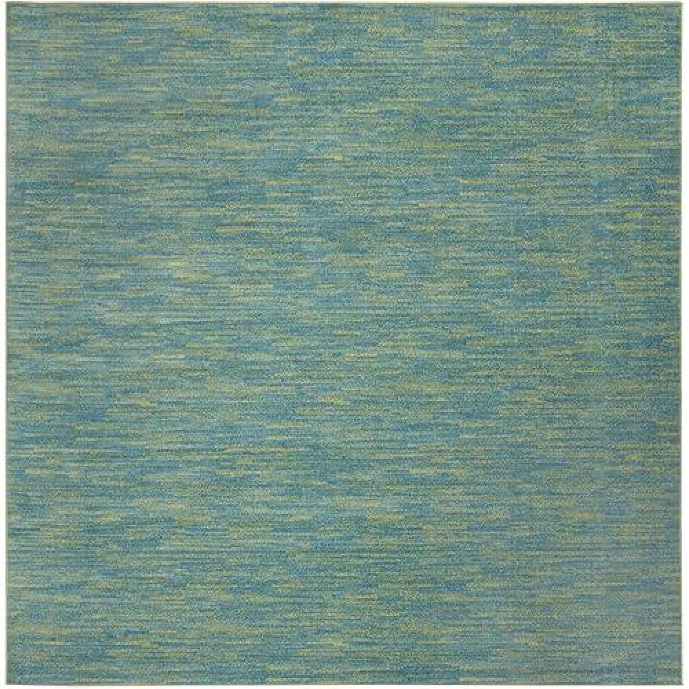 Nourison Essentials Indooroutdoor Blue Green 9 X Square Area Rug Easy Cleaning Non Shedding Bed Room Living Room Dining R