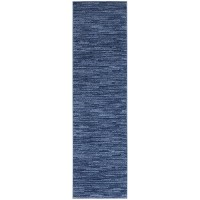 Nourison Essentials Indooroutdoor Navy Blue 2 X 6 Area Rug Easy Cleaning Non Shedding Bed Room Living Room Dining Room