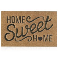 Aazzkang Brown Welcome Mats For Front Door Home Sweet Home Door Mat Outdoor Indoor With Non Slip Rubber Backing Easy To Clean Ou