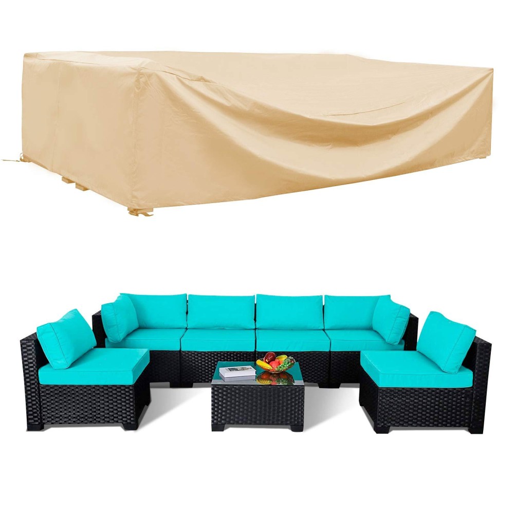 Patio Furniture Sectional Set Covers Large Waterproof Rectangle Outdoor Furniture Set Covers Loveseat Set Covers Heavy Duty 126