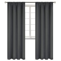 Bgment Blackout Curtains For Bedroom 95 Inches Long Rod Pocket Thermal Insulated Room Darkening Curtain For Living Room 52 X