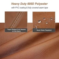 Nettypro Square Patio Table Cover 80 X 80 Inch  Waterproof 600D Heavy Duty Outdoor Furniture Covers For Dining Table And Chair Set  Brown