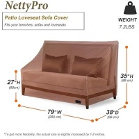 Nettypro Patio Sofa Bench Cover  Waterproof 600D Heavy Duty Outdoor Furniture 3 Seater Couch Cover  79