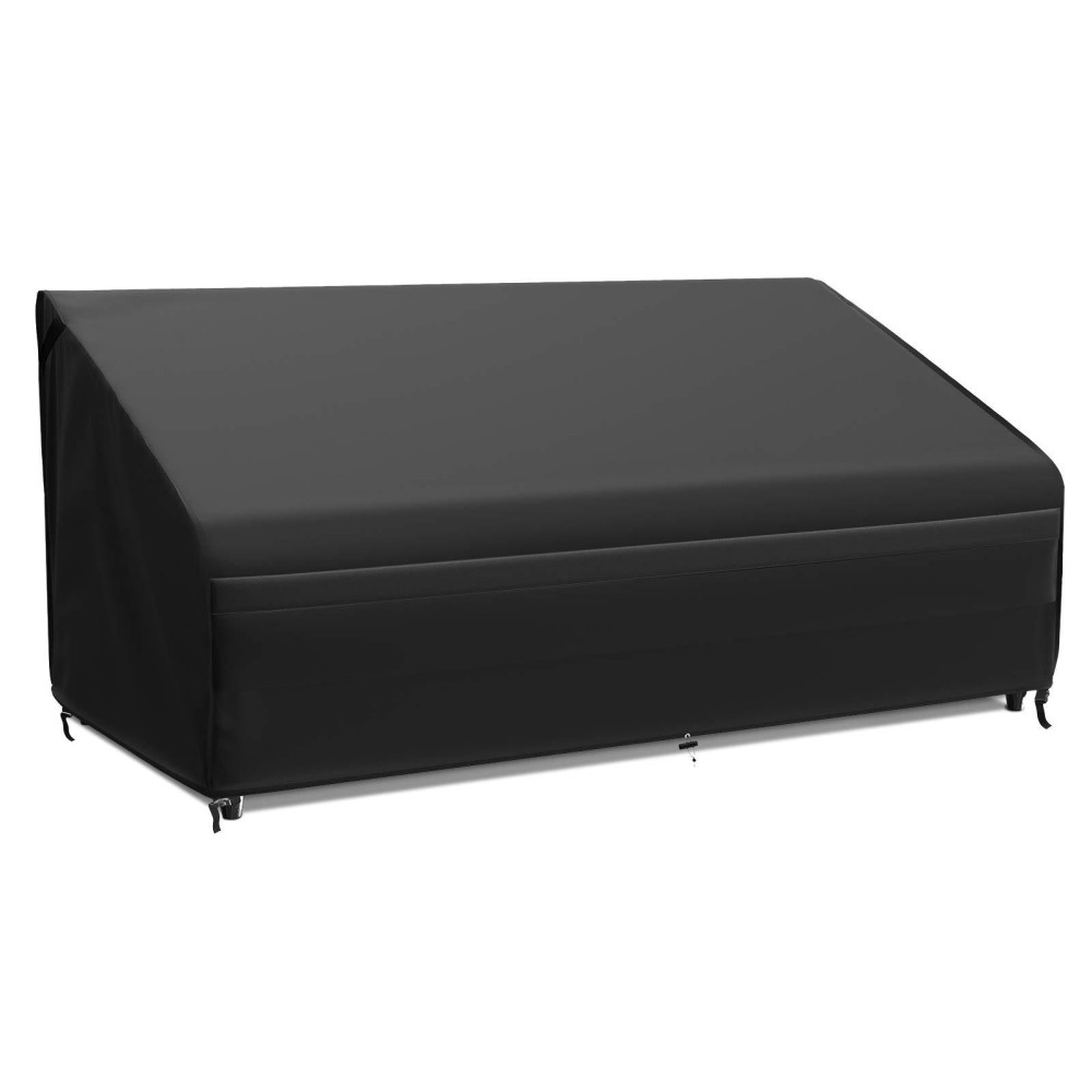 Mr. Cover 3-Seater Outdoor Couch Cover Waterproof, 80 Inch Patio Furniture Cover For Sofa, Heavy Duty 800D Polyester & Double-Stitched Seams, Classic Black