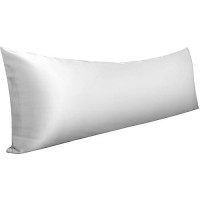 Ntbay Satin Body Pillowcase For Hair And Skin Luxurious And Silky Pillow Case With Envelope Closure 20X54 Inches Silver Grey