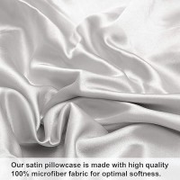 Ntbay Satin Body Pillowcase For Hair And Skin Luxurious And Silky Pillow Case With Envelope Closure 20X54 Inches Silver Grey