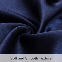 Ntbay Satin Body Pillowcase For Hair And Skin Luxurious And Silky Pillow Case With Envelope Closure 20X54 Inches Navy Blue