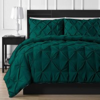 Crown Collection 1000Tc Hypoallergenic Ultra Soft Design 100 Egyptian Cotton Pinch Plated Duvet Cover With Zipper Colser 2Pc