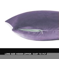 Gigizaza Decorative Throw Pillow Covers Set Of 2 20 X 20 Violet Couch Pillow Covers Velvet Square Cushion Covers