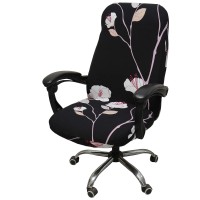 Womaco Office Chair Covers Stretch Printed Computer Chair Slipover Universal Floral Boss Chair Protector Modern Simplism Style High Back Desk Chair Slipcovers (Elegant, Large)