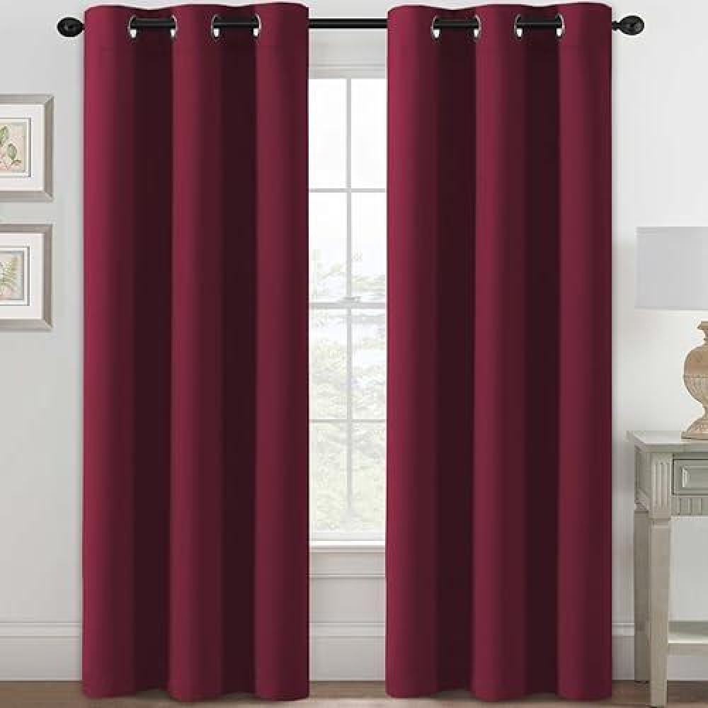 Hversailtex Blackout Curtains For Bedroom Thermal Insulated Room Darkening Living Room Curtains 84 Inch Long Grommet Privacy Pr