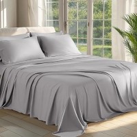 Shilucheng 100 Viscose Derived From Bamboo Sheets Cal King Size 6Pcs Ultra Cooling Silky Soft Bed Sheets 16 Deep Pocket