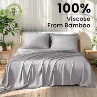 Shilucheng 100 Viscose Derived From Bamboo Sheets Cal King Size 6Pcs Ultra Cooling Silky Soft Bed Sheets 16 Deep Pocket