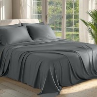 Shilucheng 100 Viscose Derived From Bamboo Sheets Cal King Size 6Pcs Ultra Cooling Silky Soft Bed Sheets 16 Deep Pocket