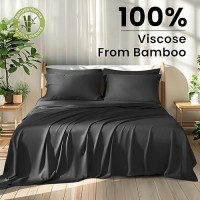 Shilucheng 100 Viscose Derived From Bamboo Sheets Full Size 6Pcs Ultra Cooling Silky Soft Bed Sheets 16 Deep Pocket Pe