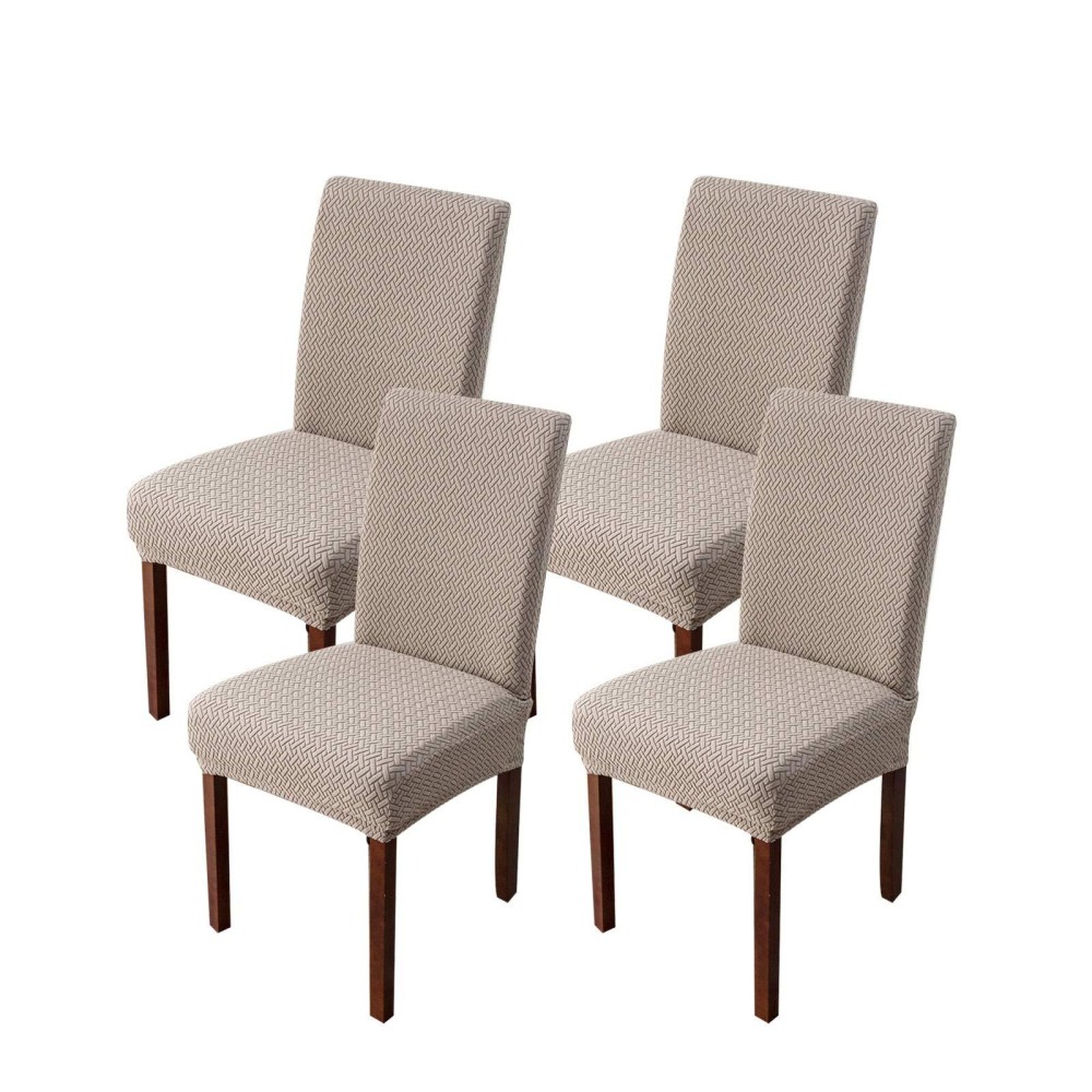 Genina Chair Covers For Dining Room Set Of 4 Chair Covers Dining Chair Covers Stretch Kitchen Parsons Chair Covers,Khaki