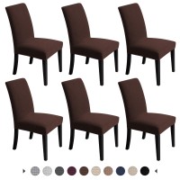 Chair Covers For Dining Room - Stretch Chair Slipcovers For Decorative Seat Protector Armless Removable Washable Elastic Dinner Universal Spandex Solid Chair Slip Covers Seta