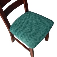 Genina Seat Covers For Dining Room Chair Seat Slipcovers Kitchen Chair Covers (Teal, 2 Pcs)