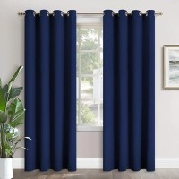 Youngstex Blackout Curtains For Bedroom 84 Inches Length Thermal Insulated With Grommet Room Darkening Window Curtains For Liv