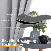 Youngstex Blackout Curtains For Bedroom Thermal Insulated With Grommet Top Room Darkening Noise Reducing Curtains For Living R