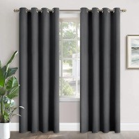 Youngstex Blackout Curtains For Bedroom Thermal Insulated With Grommet Top Room Darkening 84 Inches Length Curtains For Living