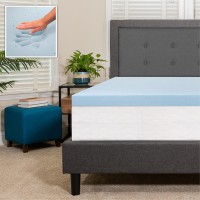 Capri Comfortable Sleep 3 inch Cool Gel Memory Foam Mattress Topper Twin