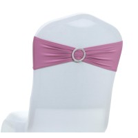 Mds Pack Of 250 Spandex Chair Sashes Bow Sash Elastic Chair Bands Ties With Buckle For Wedding And Events Decoration Spandex Slider Sashes Bow - Dusty Pink