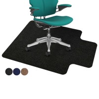 Ecoso Office Chair Mat For Hardwood Tile Floor, With Lip, 36X 48,016 Thick, Hard Floor Protector, Anti Slip, Self Adhesive And Eco Friendly, Floor Mat For Officehome (Grayish Black)