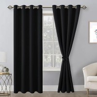 Hiasan Blackout Curtains For Bedroom 52 X 84 Inches Long Thermal Insulated Noise Reducing Window Curtains For Living Room