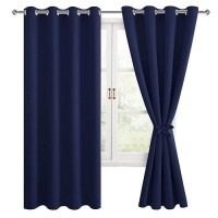 Hiasan Blackout Curtains For Bedroom 52 X 63 Inches Length Thermal Insulated Light Blocking Window Curtains For Living Room