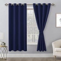 Hiasan Blackout Curtains For Bedroom 52 X 63 Inches Length Thermal Insulated Light Blocking Window Curtains For Living Room