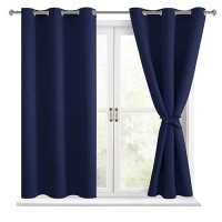 Hiasan Short Blackout Curtains For Bedroom Thermal Insulated Light Blocking Window Curtains For Living Room 2 Drape Panels