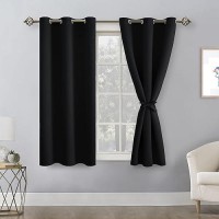 Hiasan Short Blackout Curtains For Bedroom Light Blocking Noise Reducing Window Curtains For Living Room 2 Drape Panels Sew