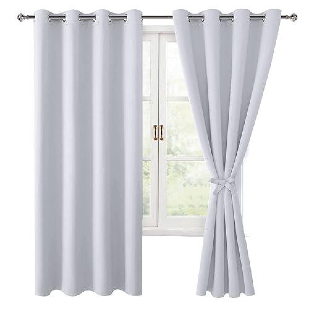 Hiasan Blackout Curtains For Bedroom 52 X 63 Inches Length Thermal Insulated Energy Saving Window Curtains For Living Room