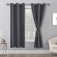 Hiasan Grommet Blackout Curtains For Bedroom 42 X 63 Inches Length Thermal Insulated Light Blocking Window Curtains For Liv