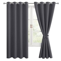 Hiasan Blackout Curtains For Bedroom 52 X 63 Inches Length Thermal Insulated Light Blocking Window Curtains For Living Room