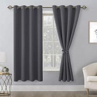 Hiasan Blackout Curtains For Bedroom 52 X 63 Inches Length Thermal Insulated Light Blocking Window Curtains For Living Room