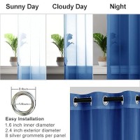 Hiasan Sheer Curtains For Bedroom With Tiebacks Extra Long Light Filtering And Lightweight Voile Window Curtains For Patio Slid