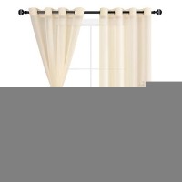 Hiasan Sheer Curtains For Living Room With Tieback Airy Breathable Voile Textured Drapes Light Filtering Grommet Window Curtain