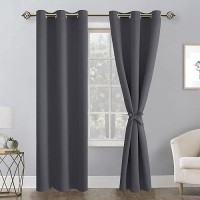 Hiasan Grommet Blackout Curtains For Bedroom 42 X 84 Inches Long Thermal Insulated Light Blocking Window Curtains For Livin