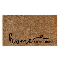 Barnyard Designs Home Sweet Home Doormat Welcome Mat For Outdoors Large Front Door Entrance Mat 30X17 Brown