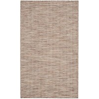 Nourison Positano Indoor/Outdoor Beige 3' X 5' Area Rug  Easy Cleaning  Non Shedding  Bed Room  Living Room  Dining Room  Backyard  Deck  Patio (3X5)