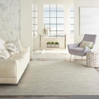 Nourison Positano Modern Light Grey 9' X 12' Area Rug  Easy Cleaning  Non Shedding  Bed Room  Living Room  Dining Room  Kitchen (9X12)