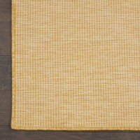 Nourison Positano Indoor/Outdoor Yellow 3' X 5' Area Rug  Easy Cleaning  Non Shedding  Bed Room  Living Room  Dining Room  Backyard  Deck  Patio (3X5)