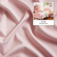 Dualife Baby Pink Curtains Panels For Girls Room Nursery Solid Blackout Room Darkening Curtains For Bedroom Grommet Top Window Treatment Drape 52X96 In